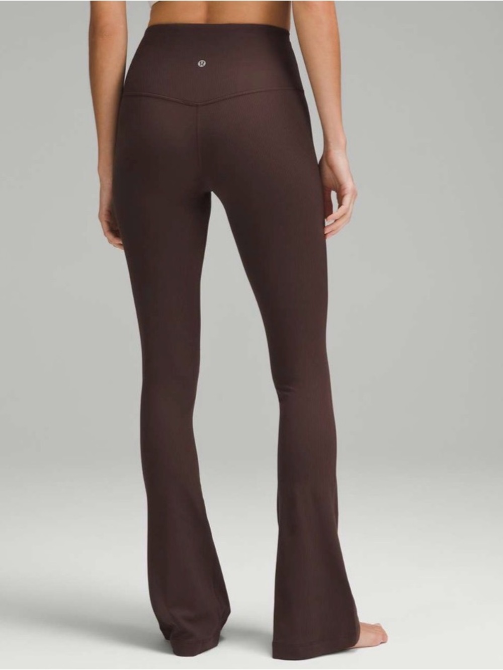 Lululemon Set! Espresso Ribbed Mini Flared Pants & Ribbed Tank, size 4 - Picture 6 of 10